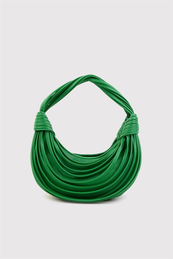 Yeşil Kadın Fitilli Baget Çanta